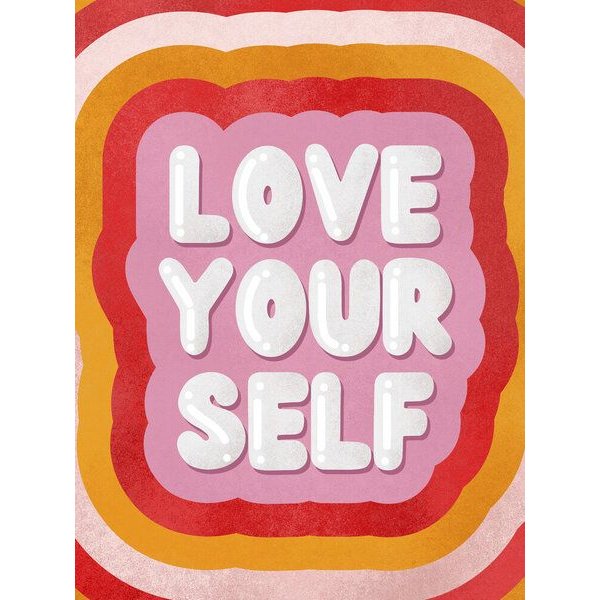 Photocircle Poster / Leinwandbild - Love Yourself retro type