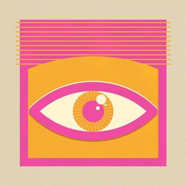 Photocircle Poster / Leinwandbild - One Look Is Enough - pink eye