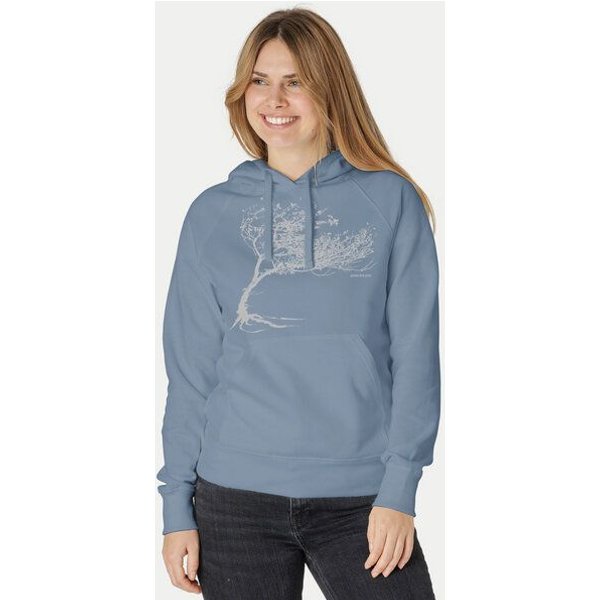 Peaces.bio - handbedruckte Biomode Bio-Damen-Kapuzensweater "Windytree"