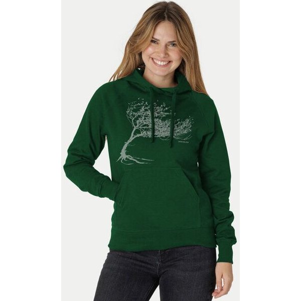 Peaces.bio - handbedruckte Biomode Bio-Damen-Kapuzensweater "Windytree"