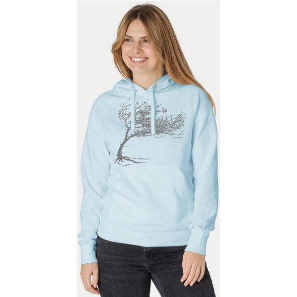 Peaces.bio - handbedruckte Biomode Bio-Damen-Kapuzensweater "Windytree"