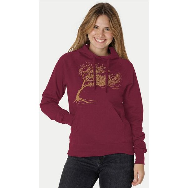 Peaces.bio - handbedruckte Biomode Bio-Damen-Kapuzensweater "Windytree"