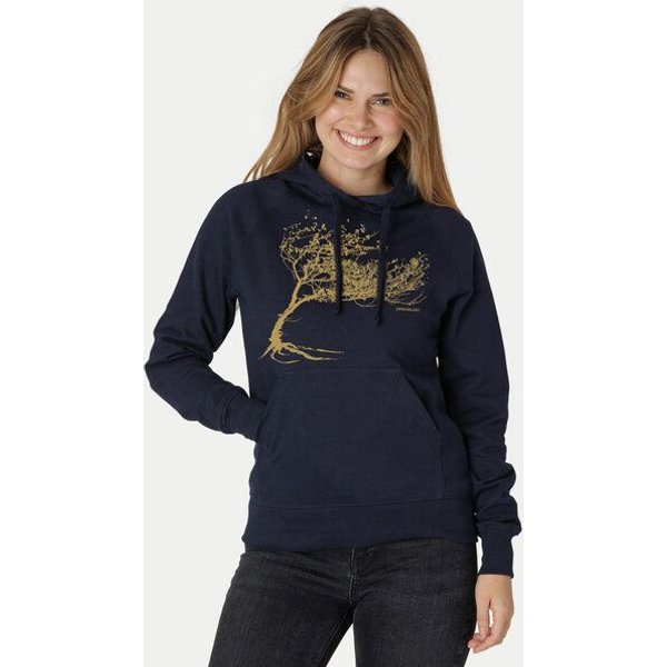 Peaces.bio - handbedruckte Biomode Bio-Damen-Kapuzensweater "Windytree"
