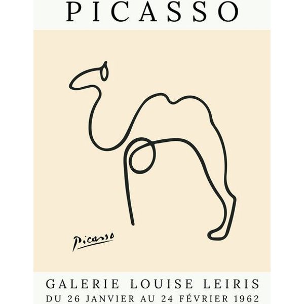 Photocircle Poster / Leinwandbild - Picasso Kamel – beige