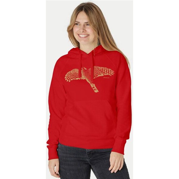 Peaces.bio - handbedruckte Biomode Bio-Hoodie Sperber Damen