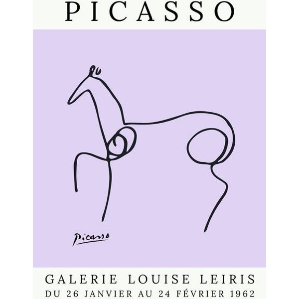 Photocircle Poster / Leinwandbild - Picasso Pferd – lila