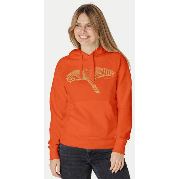 Peaces.bio - handbedruckte Biomode Bio-Hoodie Sperber Damen