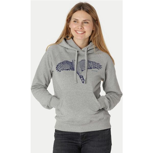 Peaces.bio - handbedruckte Biomode Bio-Hoodie Sperber Damen