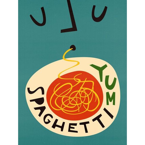 Photocircle Poster / Leinwandbild - Yum Spaghetti