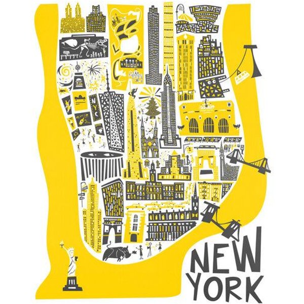 Photocircle Poster / Leinwandbild - Manhatten Map