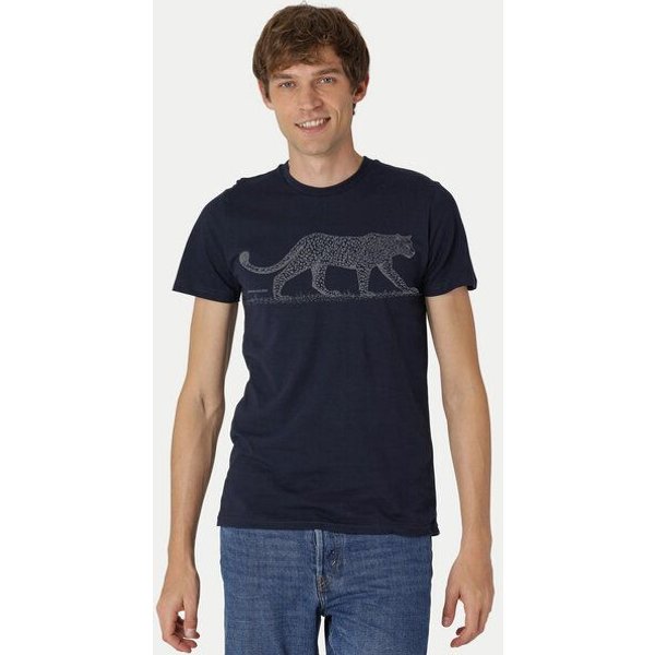 Peaces.bio - handbedruckte Biomode Bio Fit T-Shirt Leopard Herren