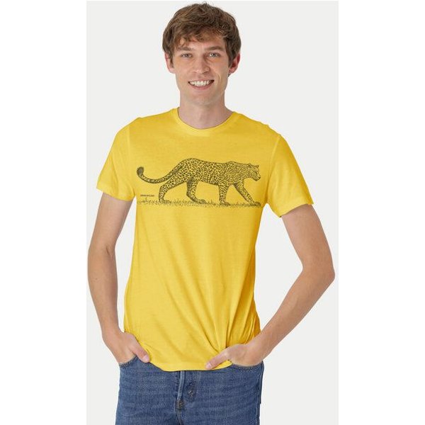 Peaces.bio - handbedruckte Biomode Bio Fit T-Shirt Leopard Herren