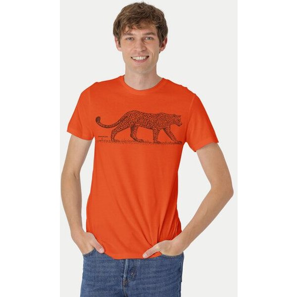 Peaces.bio - handbedruckte Biomode Bio Fit T-Shirt Leopard Herren