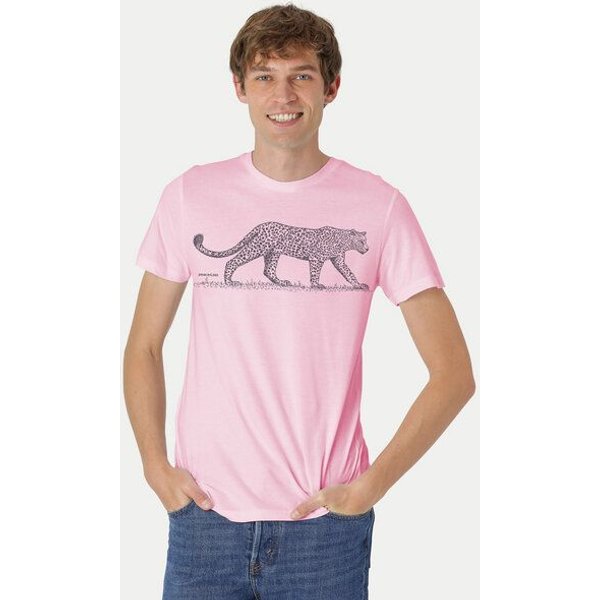 Peaces.bio - handbedruckte Biomode Bio Fit T-Shirt Leopard Herren