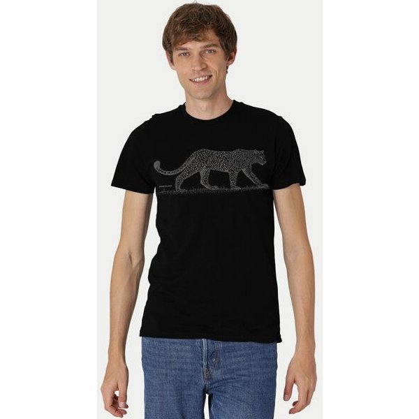 Peaces.bio - handbedruckte Biomode Bio Fit T-Shirt Leopard Herren