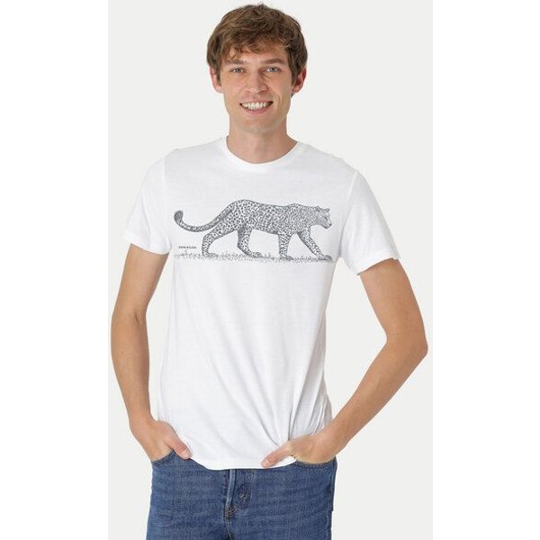 Peaces.bio - handbedruckte Biomode Bio Fit T-Shirt Leopard Herren
