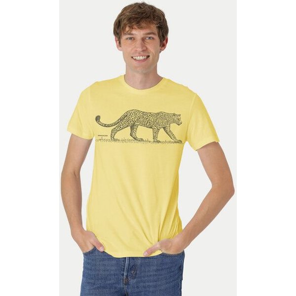 Peaces.bio - handbedruckte Biomode Bio Fit T-Shirt Leopard Herren