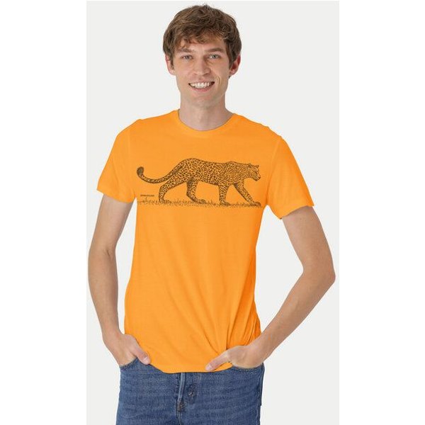 Peaces.bio - handbedruckte Biomode Bio Fit T-Shirt Leopard Herren