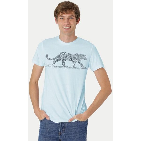 Peaces.bio - handbedruckte Biomode Bio Fit T-Shirt Leopard Herren