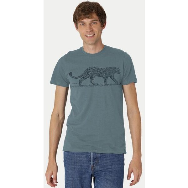 Peaces.bio - handbedruckte Biomode Bio Fit T-Shirt Leopard Herren
