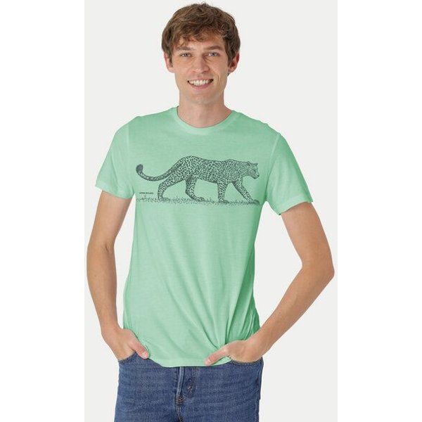 Peaces.bio - handbedruckte Biomode Bio Fit T-Shirt Leopard Herren
