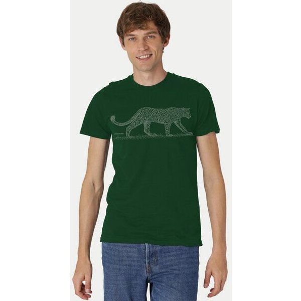 Peaces.bio - handbedruckte Biomode Bio Fit T-Shirt Leopard Herren