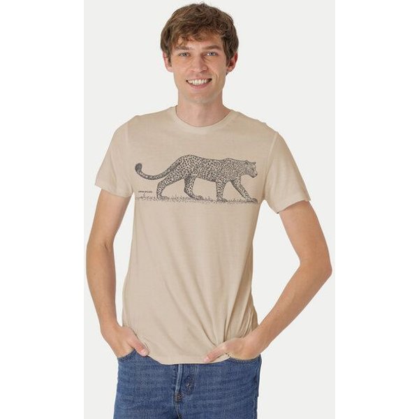 Peaces.bio - handbedruckte Biomode Bio Fit T-Shirt Leopard Herren