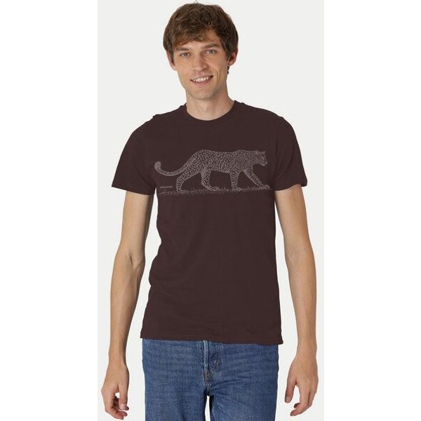 Peaces.bio - handbedruckte Biomode Bio Fit T-Shirt Leopard Herren