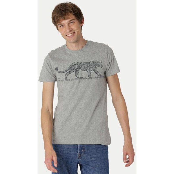 Peaces.bio - handbedruckte Biomode Bio Fit T-Shirt Leopard Herren