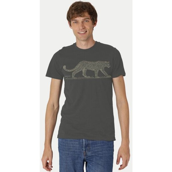 Peaces.bio - handbedruckte Biomode Bio Fit T-Shirt Leopard Herren