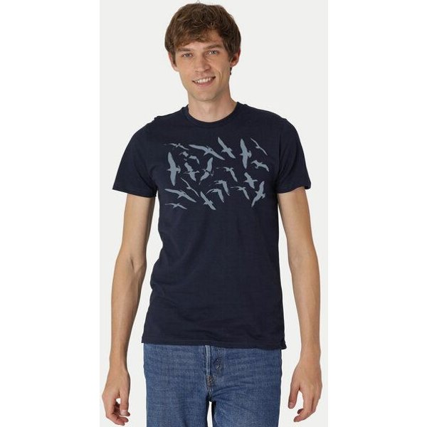 Peaces.bio - handbedruckte Biomode Fit T-Shirt Möwen Herren