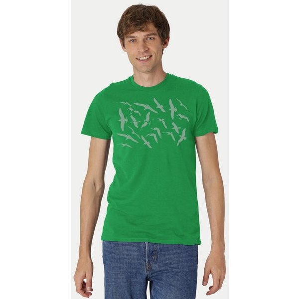 Peaces.bio - handbedruckte Biomode Fit T-Shirt Möwen Herren