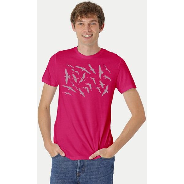 Peaces.bio - handbedruckte Biomode Fit T-Shirt Möwen Herren