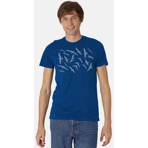 Peaces.bio - handbedruckte Biomode Fit T-Shirt Möwen Herren