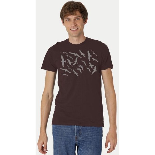 Peaces.bio - handbedruckte Biomode Fit T-Shirt Möwen Herren