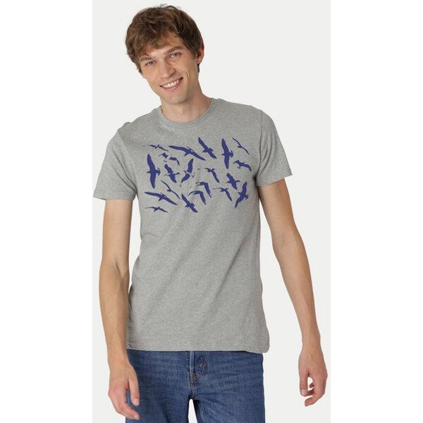 Peaces.bio - handbedruckte Biomode Fit T-Shirt Möwen Herren