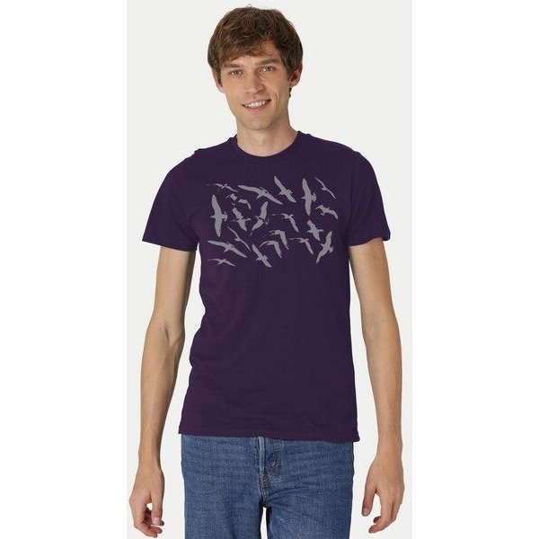 Peaces.bio - handbedruckte Biomode Fit T-Shirt Möwen Herren
