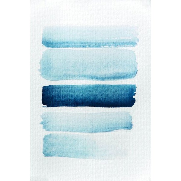 Photocircle Poster / Leinwandbild - Aquarelle Meets Pencil - Stripes