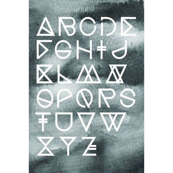 Photocircle Poster / Leinwandbild - Geometrical ABC - Black Aquarelle