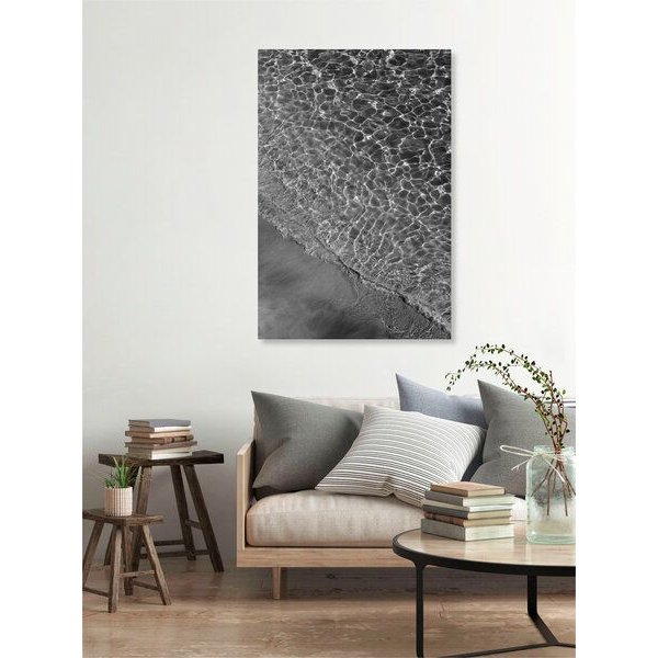 Photocircle Poster / Leinwandbild - where SAND and WATER meet - black & white edition