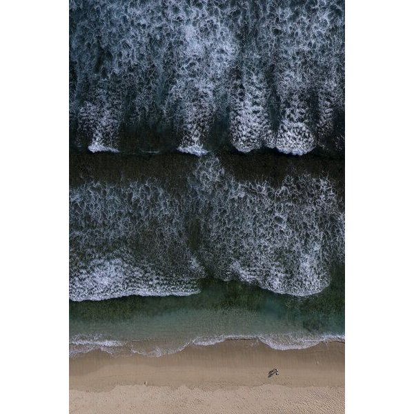 Photocircle Poster / Leinwandbild - the WALK on a calm beach