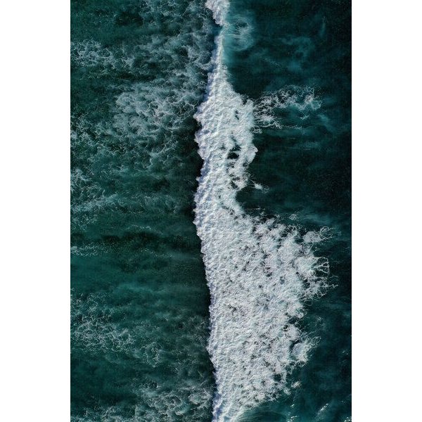 Photocircle Poster / Leinwandbild - the radiant blue of the ocean WAVES