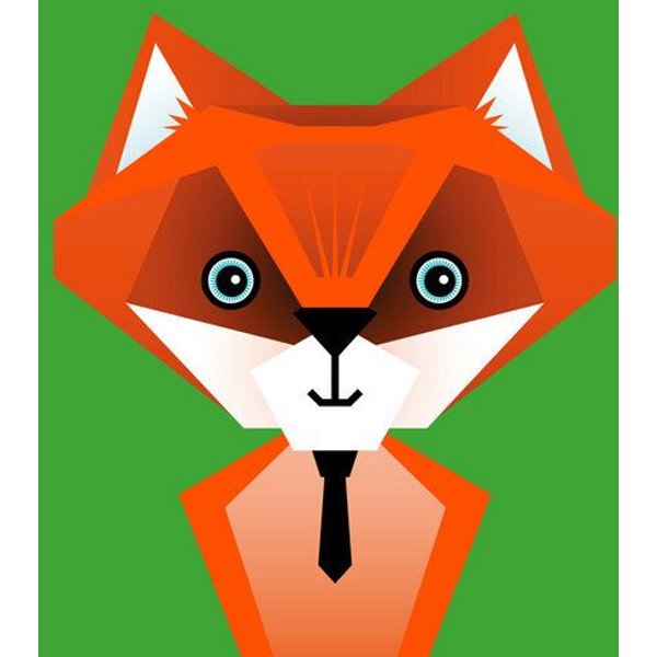 Photocircle Poster / Leinwandbild - Kinderzimmer-Fuchs – Illustration für Kinder
