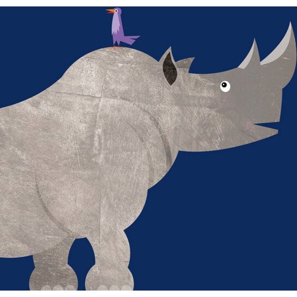 Photocircle Poster / Leinwandbild - Kinderzimmer-Nashorn – Illustration für Kinder