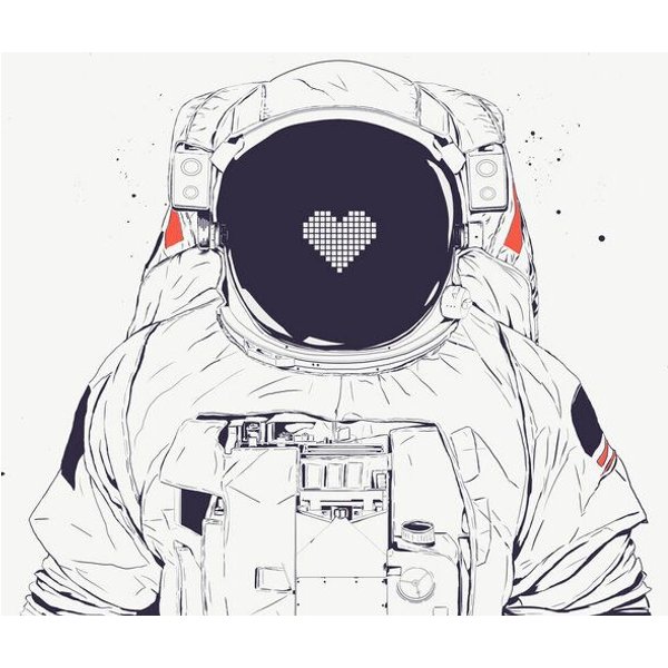 Photocircle Poster / Leinwandbild - Astronaut love