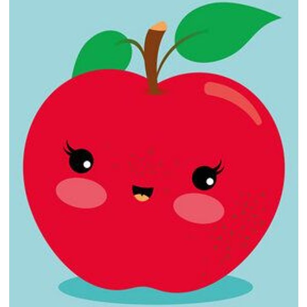 Photocircle Poster / Leinwandbild - Apfel – Illustration für’s Kinderzimmer