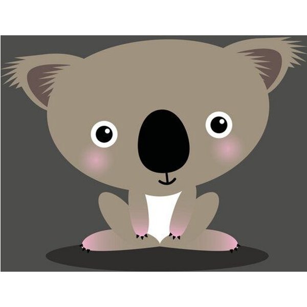 Photocircle Poster / Leinwandbild - Kinderzimmerbild Kawaii Koalabär
