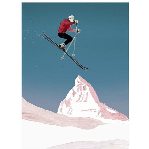 Photocircle Poster / Leinwandbild - Mantika Mountain Love The Skier