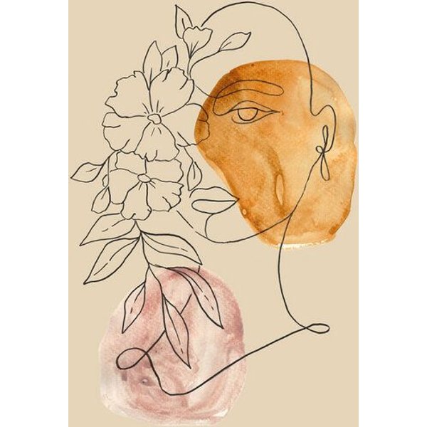Photocircle Poster / Leinwandbild - Floral Face
