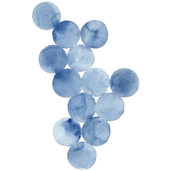 Photocircle Poster / Leinwandbild - Connection | Blue Circles Watercolor